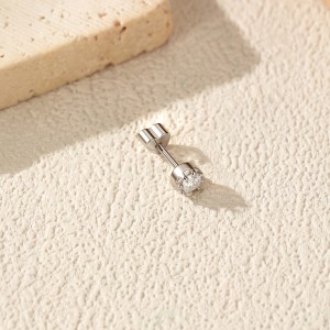 Wholesale 925 Sterling Silver Round Moissanite Cartilage Stud110100090