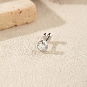 Wholesale 925 Sterling Silver Round Moissanite Cartilage Stud110100090