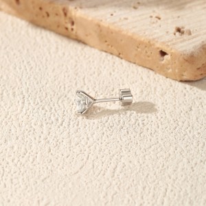 Wholesale 925 Sterling Silver Round Moissanite Cartilage Stud 110100095 Wholesale 925 Sterling Silver Round Moissanite Cartilage Stud 110100095