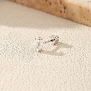Wholesale 925 Sterling Silver Pear Cut Moissanite Cartilage Stud 110100097