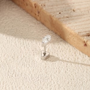 Wholesale 925 Sterling Silver Pear Cut Moissanite Cartilage Stud 110100097
