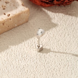 Wholesale 925 Sterling Silver Pear Cut Moissanite Cartilage Stud 110100100 Wholesale 925 Sterling Silver Pear Cut Moissanite Cartilage Stud 110100100