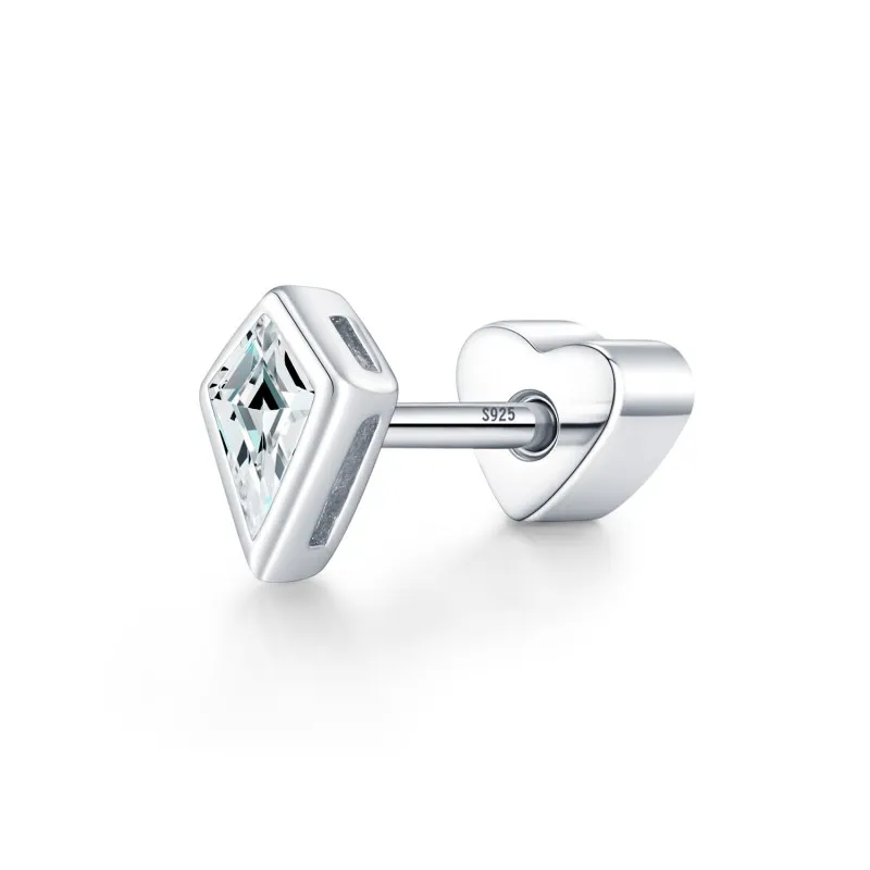Wholesale 925 Sterling Silver Kite Cut Moissanite Cartilage Stud 110100101 Wholesale 925 Sterling Silver Kite Cut Moissanite Cartilage Stud 110100101