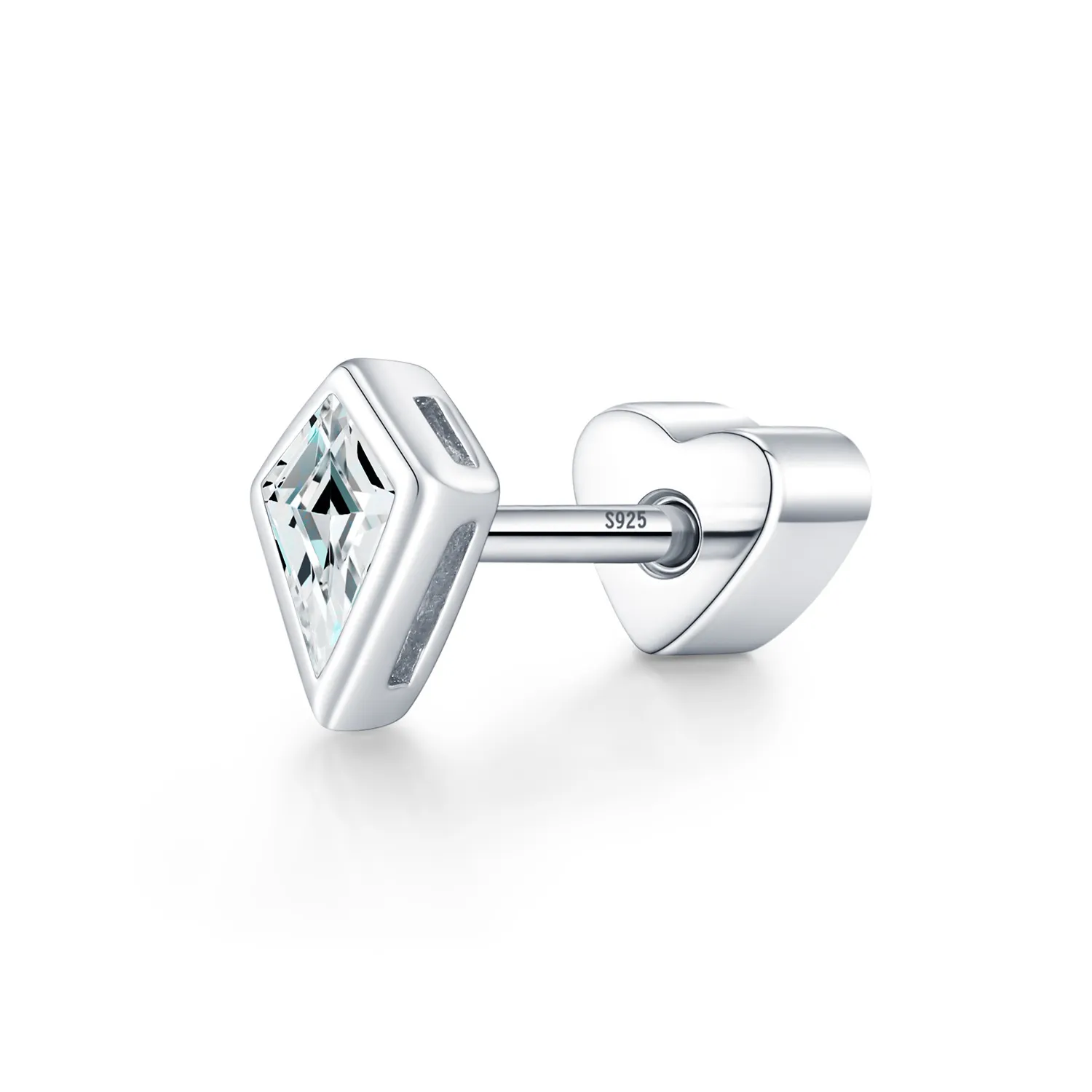 Wholesale 925 Sterling Silver Kite Cut Moissanite Cartilage Stud 110100101 Wholesale 925 Sterling Silver Kite Cut Moissanite Cartilage Stud 110100101