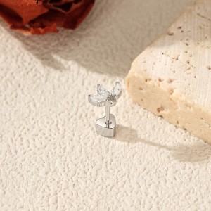 Wholesale 925 Sterling Silver Moissanite Crown Cartilage Stud 110100103