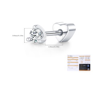 Wholesale 925 Sterling Silver Moissanite Minimalist Cartilage Stud 110100104 Wholesale 925 Sterling Silver Moissanite Minimalist Cartilage Stud 110100104