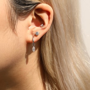 Wholesale 925 Sterling Silver Marquise Moissanite Dangle Hoop Earrings 110100110 Wholesale 925 Sterling Silver Marquise Moissanite Dangle Hoop Earrings 110100110