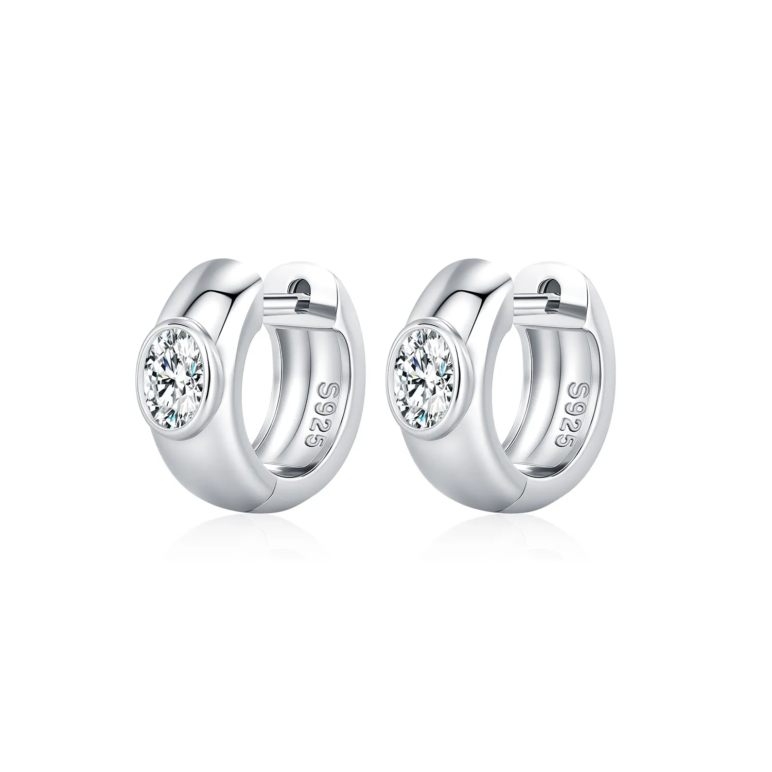 Wholesale 925 Sterling Silver Moissanite Bubble Huggie Hoop Earrings 110100111 Wholesale 925 Sterling Silver Moissanite Bubble Huggie Hoop Earrings 110100111