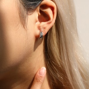 Wholesale 925 Sterling Silver Moissanite Bubble Huggie Hoop Earrings 110100111 Wholesale 925 Sterling Silver Moissanite Bubble Huggie Hoop Earrings 110100111