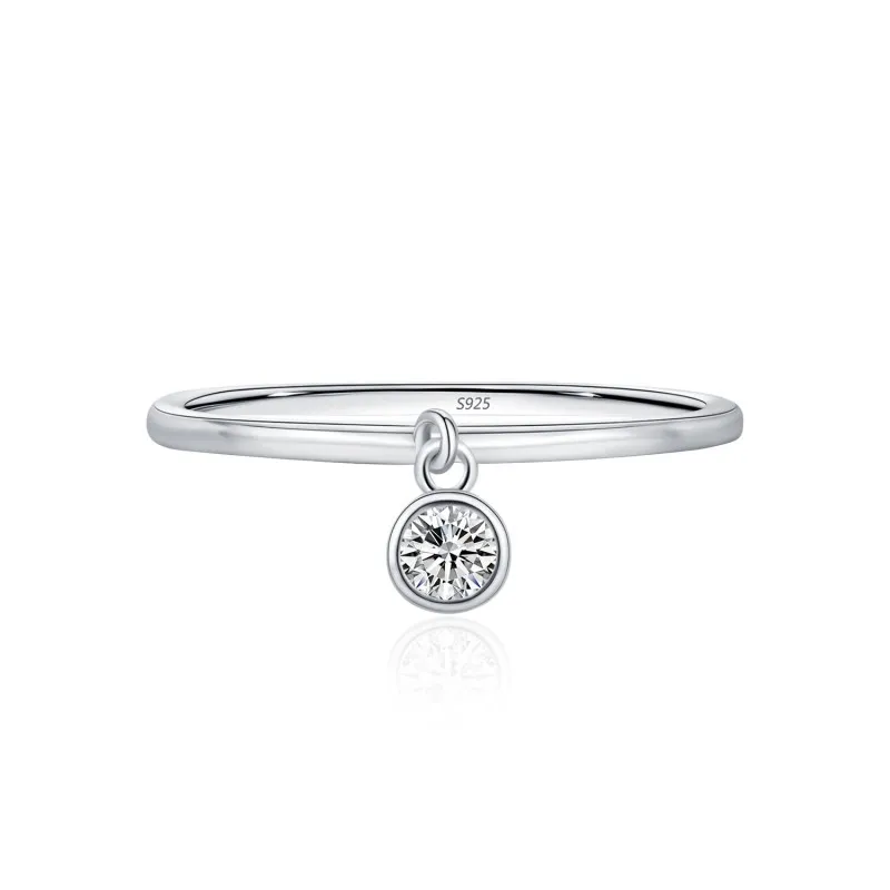S925 Chic Style Moissanite Pendant Ring 110200005