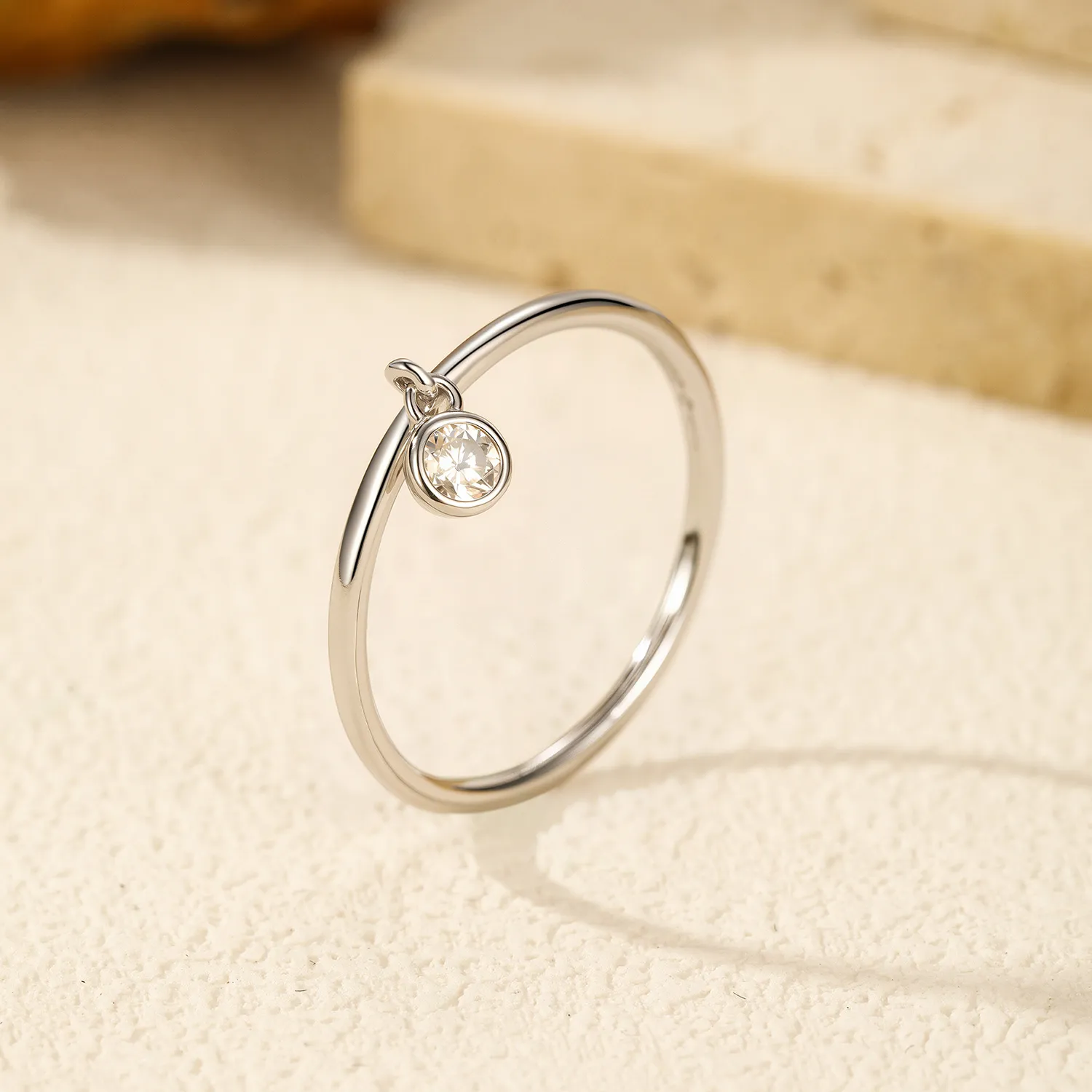 S925 Chic Style Moissanite Pendant Ring 110200005 - image2