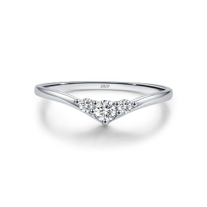 S925 Geometric Arrow Moissanite Ring 110200012