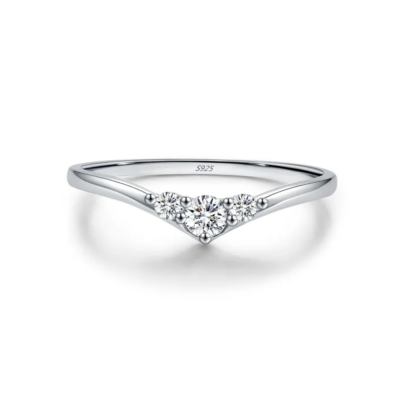 S925 Geometric Arrow Moissanite Ring 110200012