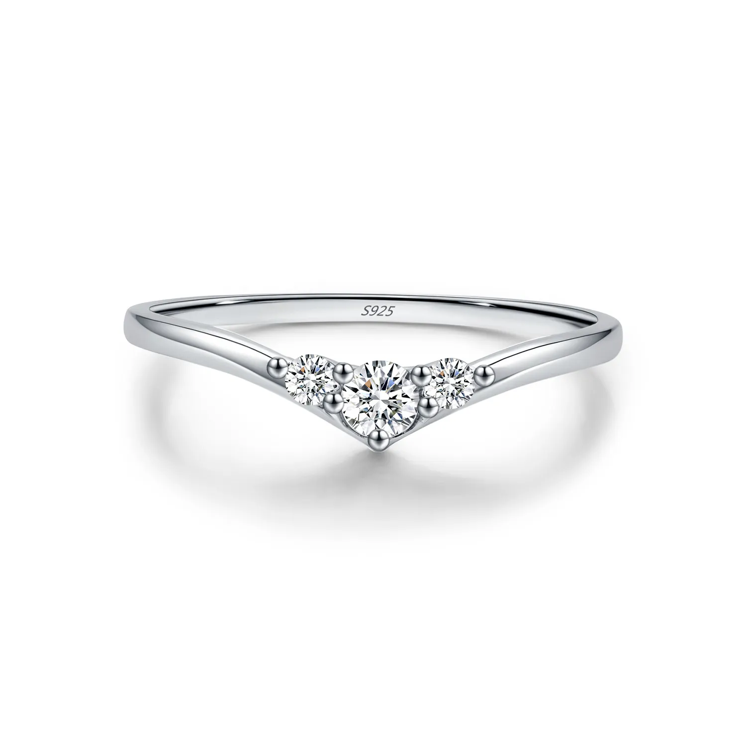 S925 Geometric Arrow Moissanite Ring 110200012