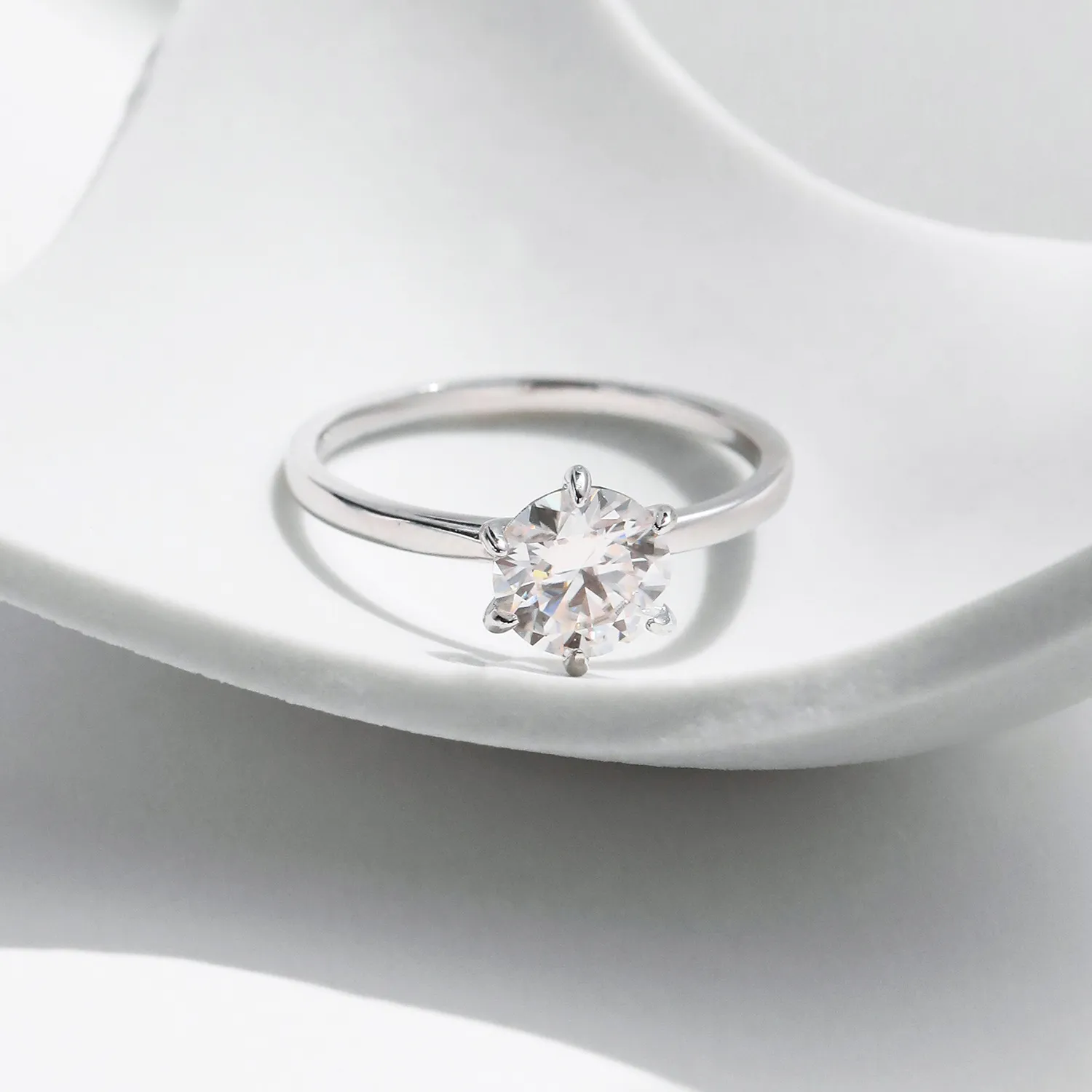 S925 Moissanite Halo Solitaire Wedding 110200013 - image2