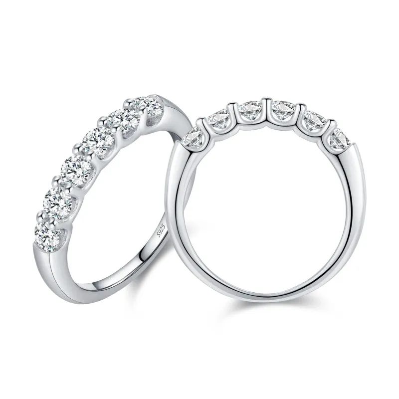 S925 Sparkle Moissanite Band Ring 110200017