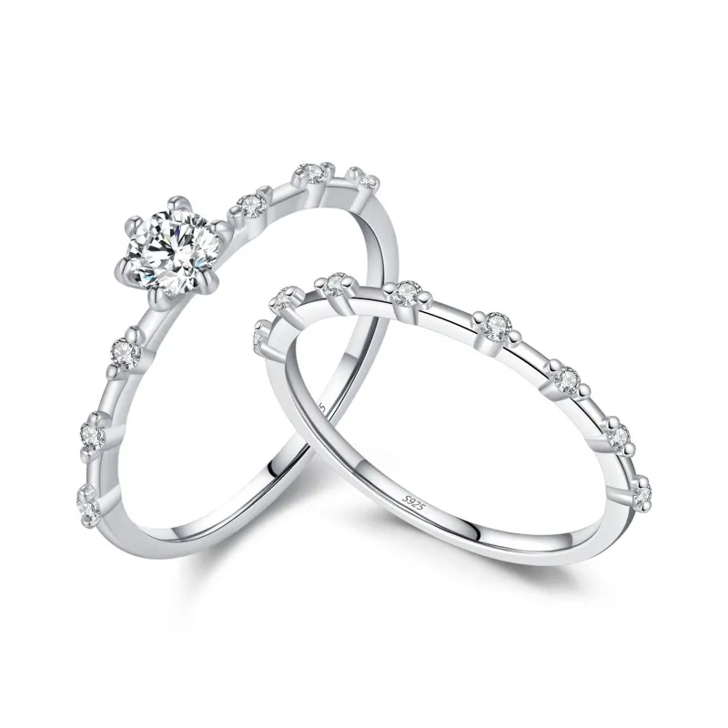 S925 Minimalist Moissanite Band Ring 110200025