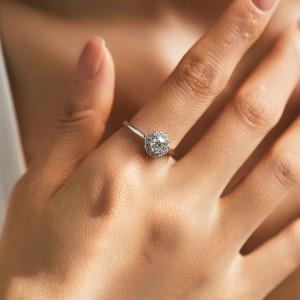 925 Sterling Silver Moissanite Solitaire Ring 110200031