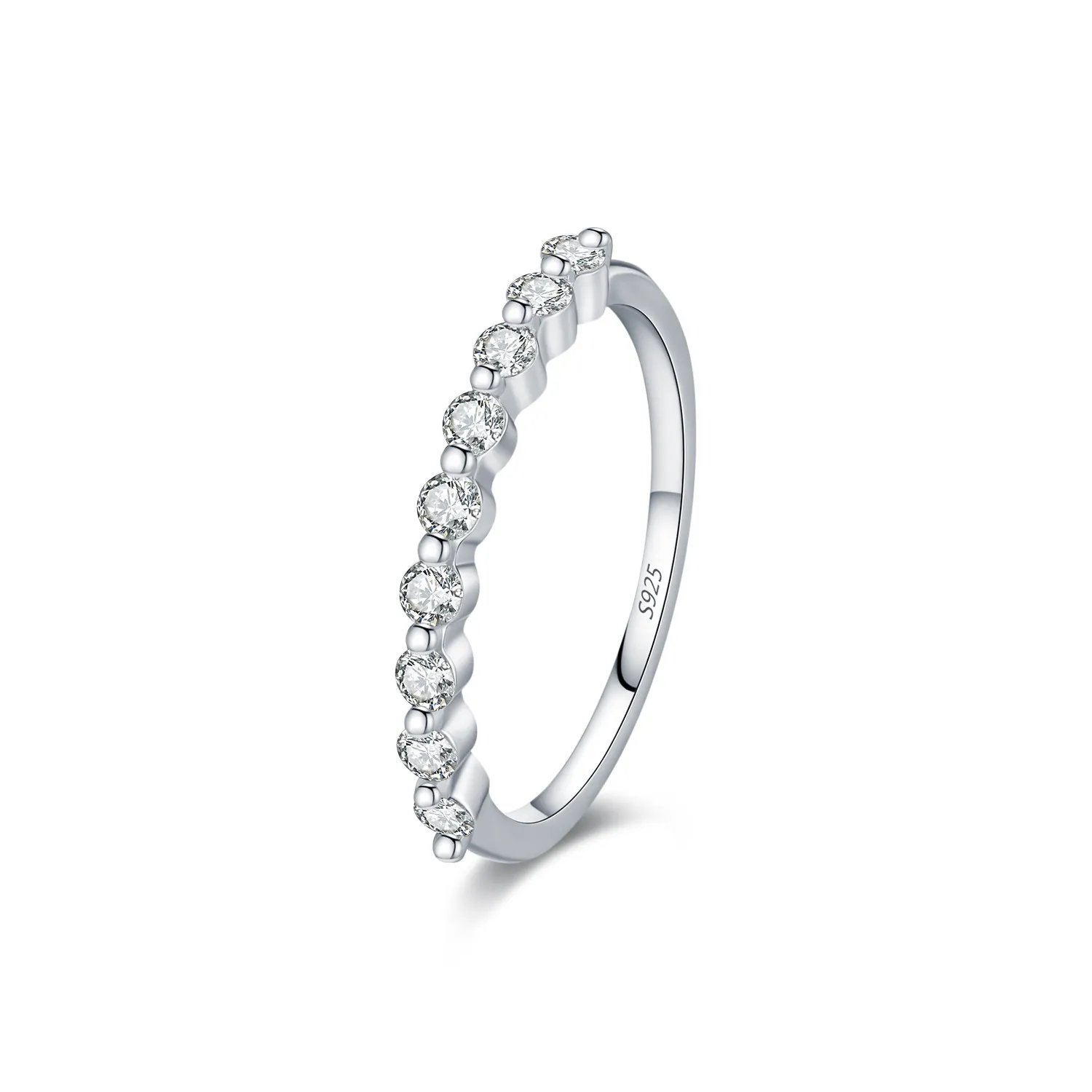925 Sterling Silver Moissanite Stacking Ring 110200041