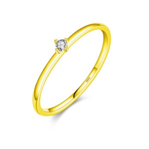 925 Sterling Silver Moissanite Solitaire Ring 110200045