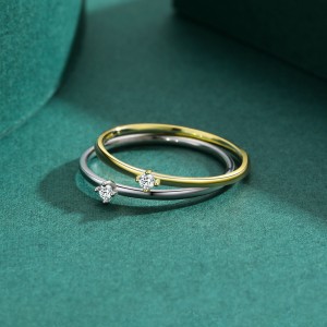 925 Sterling Silver Moissanite Solitaire Ring 110200045