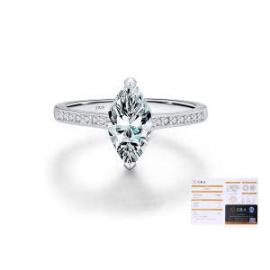 925 Sterling Silver 1Ct Marquise Moissanite Bridal Ring 110200049