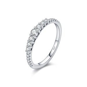 925 Sterling Silver Shared Prong Moissanite Eternity Ring 110200051 925 Sterling Silver Shared Prong Moissanite Eternity Ring 110200051