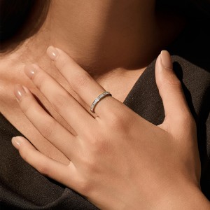 925 Sterling Silver Channel Set Baguette Moissanite Ring 110200052 925 Sterling Silver Channel Set Baguette Moissanite Ring 110200052