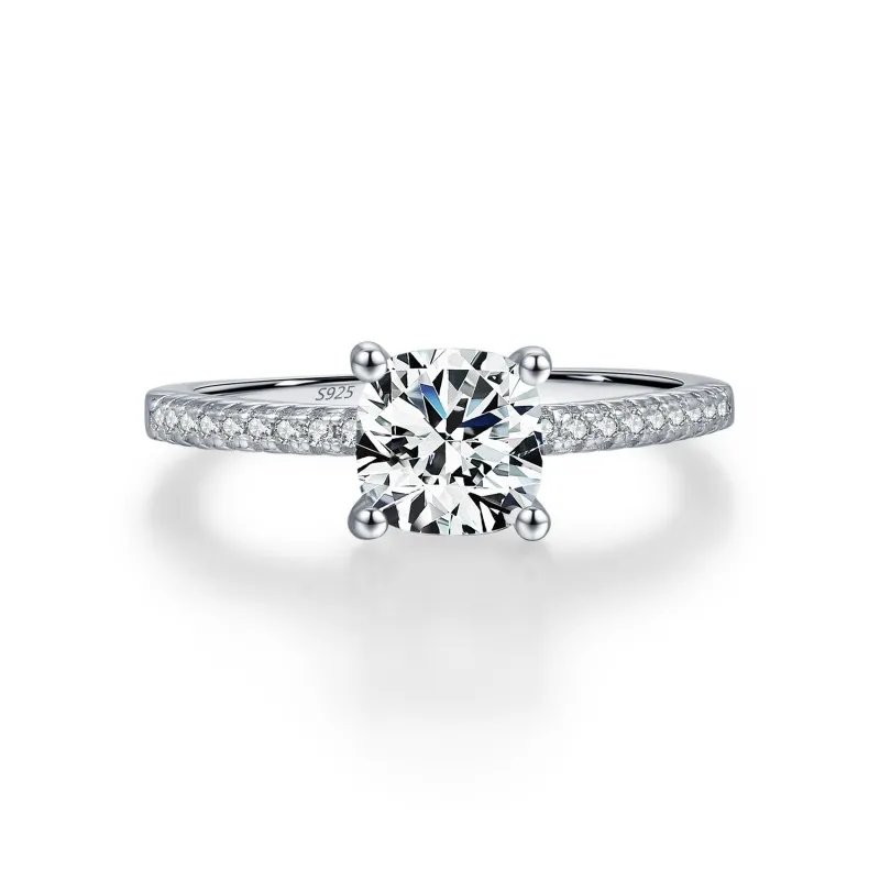 925 Sterling Silver Sparkle 1Ct Moissanite Solitaire Ring 110200053 925 Sterling Silver Sparkle 1Ct Moissanite Solitaire Ring 110200053