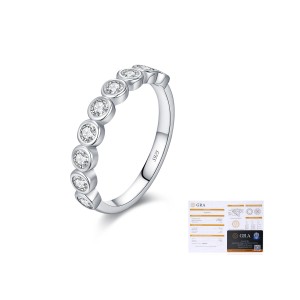 925 Sterling Silver Bezel Set Moissanite Bubble Eternity Band Ring 110200057 925 Sterling Silver Bezel Set Moissanite Bubble Eternity Band Ring 110200057