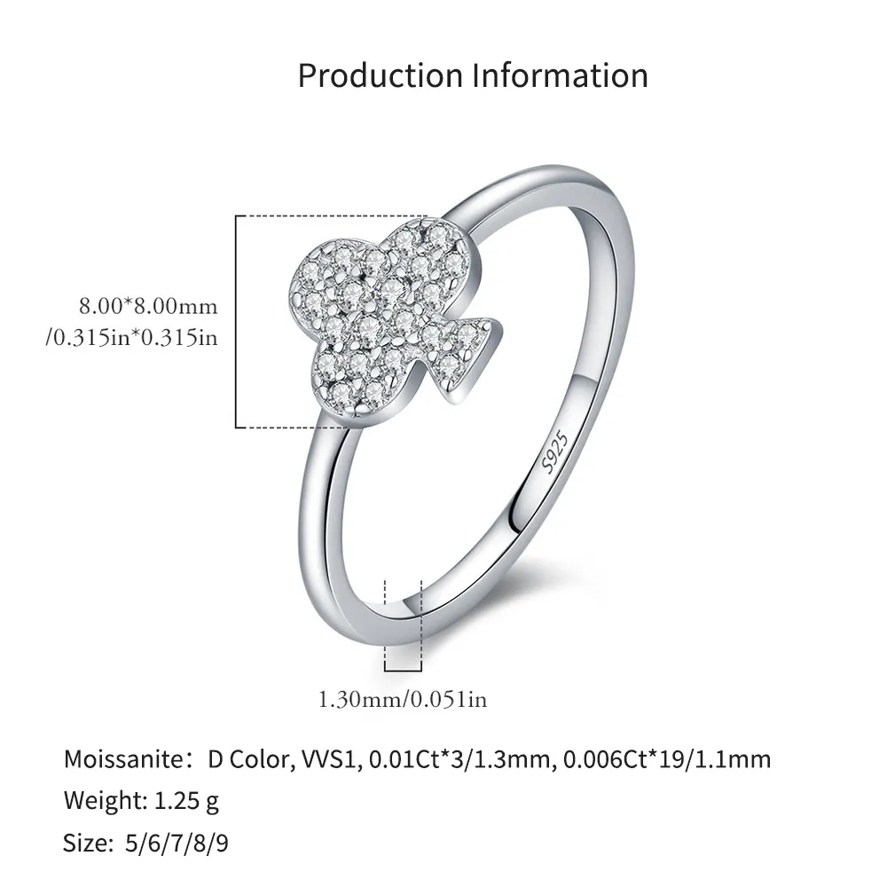 925 Sterling Silver Moissanite Poker Club Ring 110200059 - image2