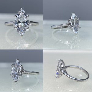 925 Sterling Silver 3Ct Marquise Moissanite Engagement Rings 110200062 925 Sterling Silver 3Ct Marquise Moissanite Engagement Rings 110200062