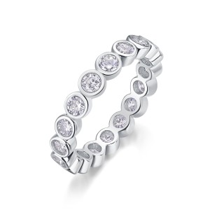 925 Sterling Silver 0.1Ct/3mm Round Moissanite Bubble Eternity Band 110200063 925 Sterling Silver 0.1Ct/3mm Round Moissanite Bubble Eternity Band 110200063