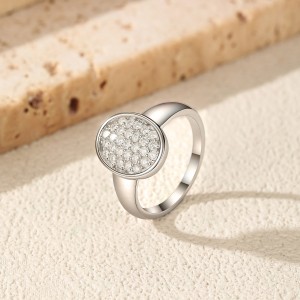 Wholesale 925 Sterling Silver Moissanite Vintage Button Ring 110200086