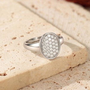 Wholesale 925 Sterling Silver Moissanite Vintage Button Ring 110200086
