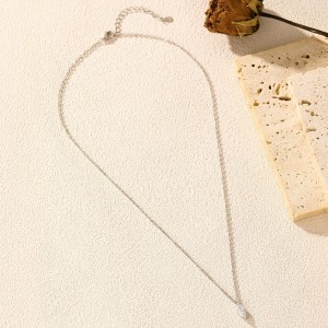 925 Sterling Silver 0.5ct Marquise Solitaire Pendant Necklace 110300017