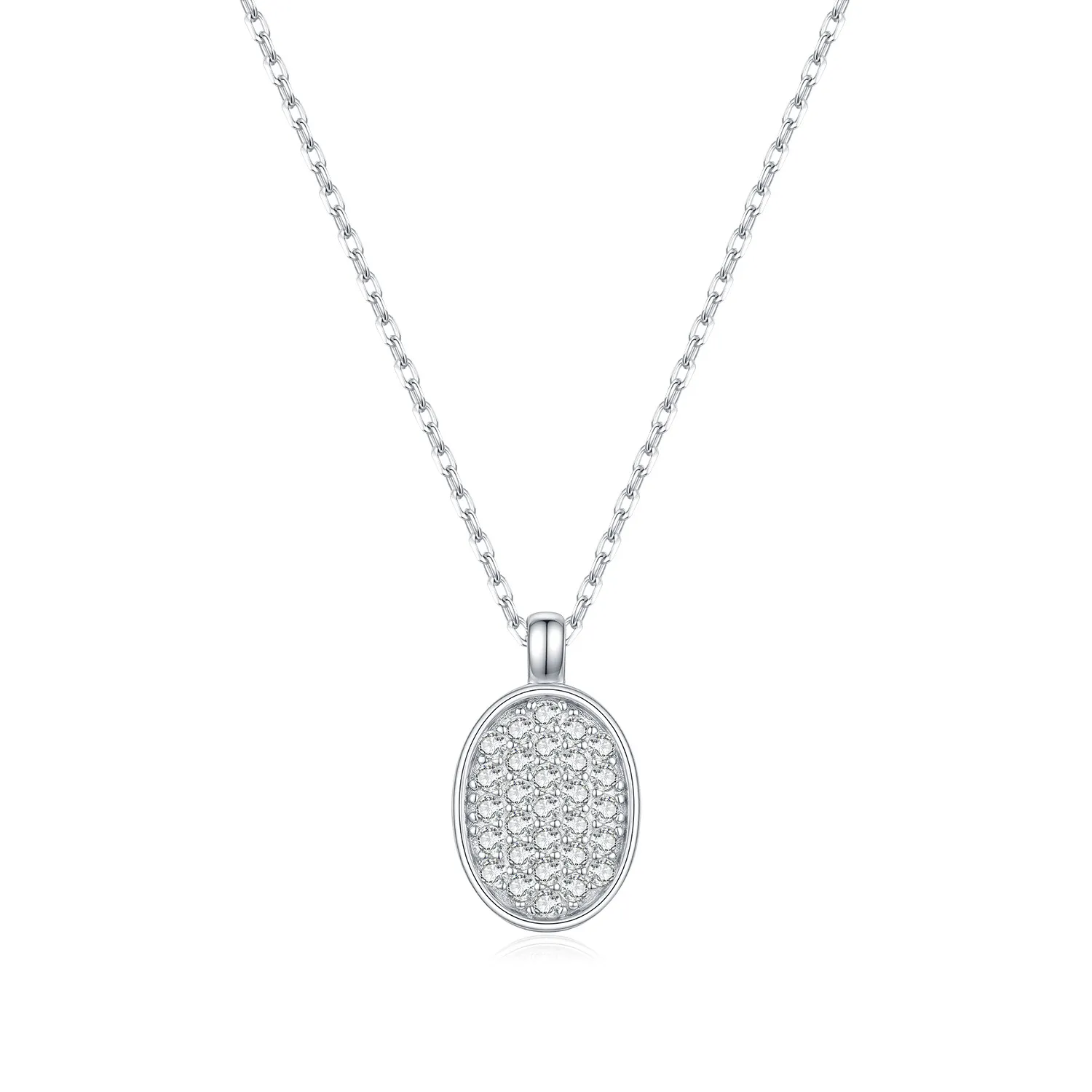 Wholesale 925 Sterling Silver Moissanite Oval Pendant Necklace 110300042 Wholesale 925 Sterling Silver Moissanite Oval Pendant Necklace 110300042