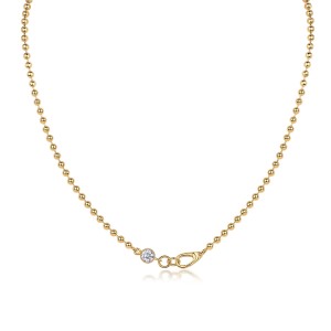 Wholesale 925 Sterling Silver 0.5ct Moissanite Beaded Chain Necklace 110300045 Wholesale 925 Sterling Silver 0.5ct Moissanite Beaded Chain Necklace 110300045
