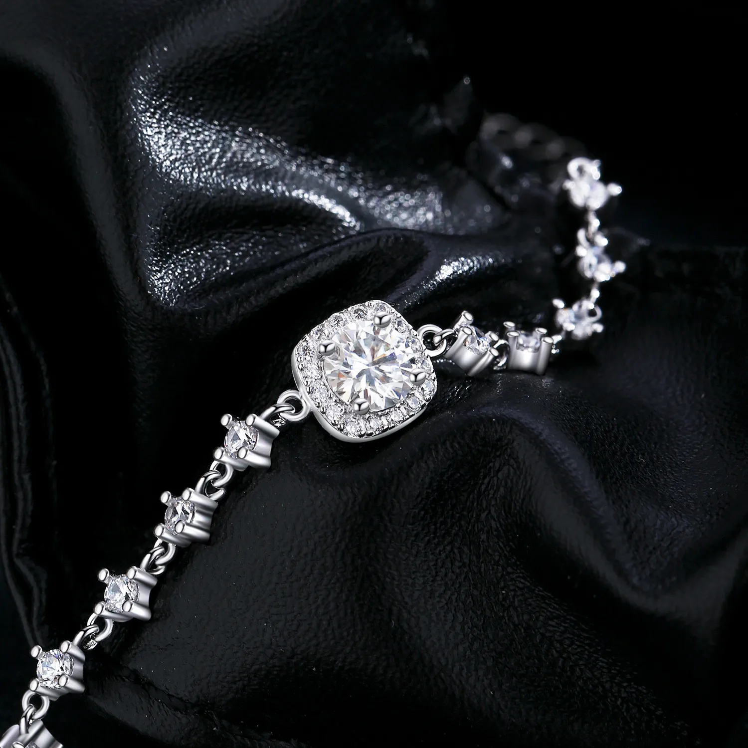 S925 Sparkle Moissanite Wedding Chain Bracelet 110400001 - image2