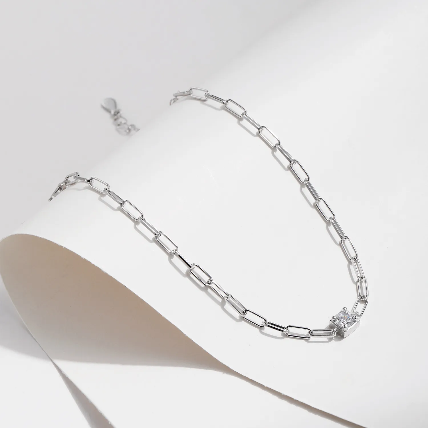 925 Sterling Silver Moissanite Linked Chain Bracelet 110400005 - image2