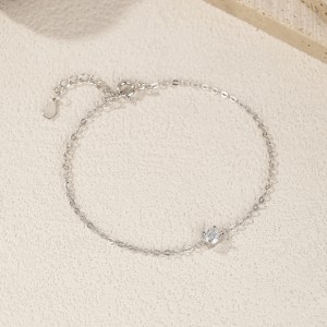 925 Sterling Silver Moissanite Stone Bracelet 110400014