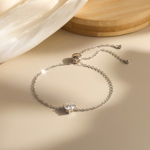 925 Sterling Silver 1Ct Moissanite Adjustable Bracelet 110400023