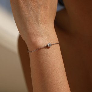 Wholesale 925 Sterling Silver Pear Cut Moissanite Bracelet 110400026 Wholesale 925 Sterling Silver Pear Cut Moissanite Bracelet 110400026