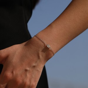 Wholesale 925 Sterling Silver Pear Cut Moissanite Bracelet 110400026 Wholesale 925 Sterling Silver Pear Cut Moissanite Bracelet 110400026
