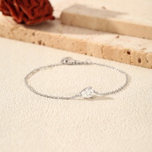 Wholesale 925 Sterling Silver Pear Cut Moissanite Bracelet 110400026 Wholesale 925 Sterling Silver Pear Cut Moissanite Bracelet 110400026
