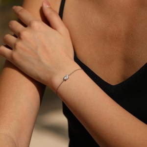 Wholesale 925 Sterling Silver 1 Carat Moissanite Bracelet 110400029 Wholesale 925 Sterling Silver 1 Carat Moissanite Bracelet 110400029