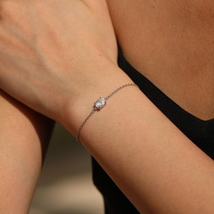 Wholesale 925 Sterling Silver 1 Carat Moissanite Bracelet 110400029 Wholesale 925 Sterling Silver 1 Carat Moissanite Bracelet 110400029