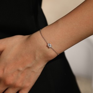 Wholesale 925 Sterling Silver 1 Carat Moissanite Bracelet 110400029 Wholesale 925 Sterling Silver 1 Carat Moissanite Bracelet 110400029