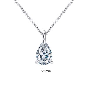 925 Sterling Silver Teardrop Moissanite Jewelry Set 110600001