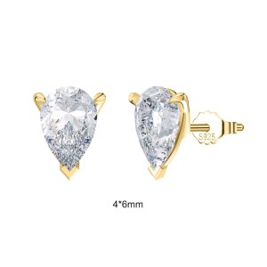 925 Sterling Silver Teardrop Moissanite Jewelry Set 110600001